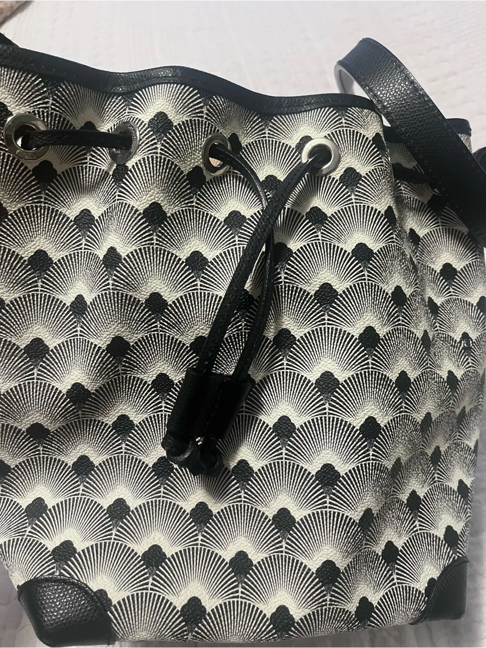 Black & White Patterned Crossbody Bag